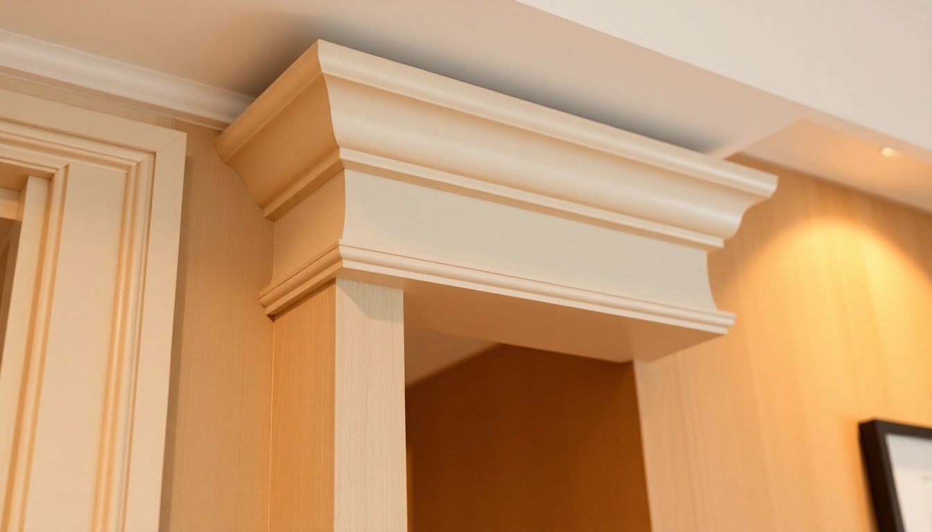 Finish trim installation highlighting clean lines and smooth surface for high-quality interior detailing.