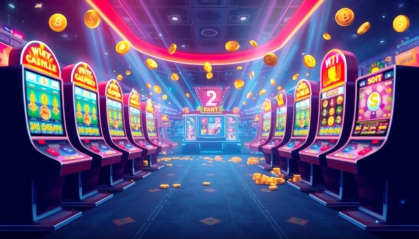 Engaging image showcasing the ck999 game with vibrant slot machines and crypto payment options for online casino enthusiasts.