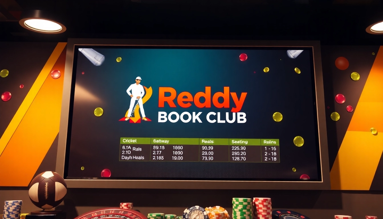 Reddy Book Club logo with sports betting icons, representing a trusted online betting platform for users.