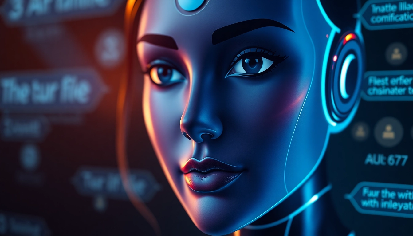 AI girlfriend interacting through a high-tech interface with a detailed female avatar, symbolizing digital companionship and unfiltered NSFW chat.