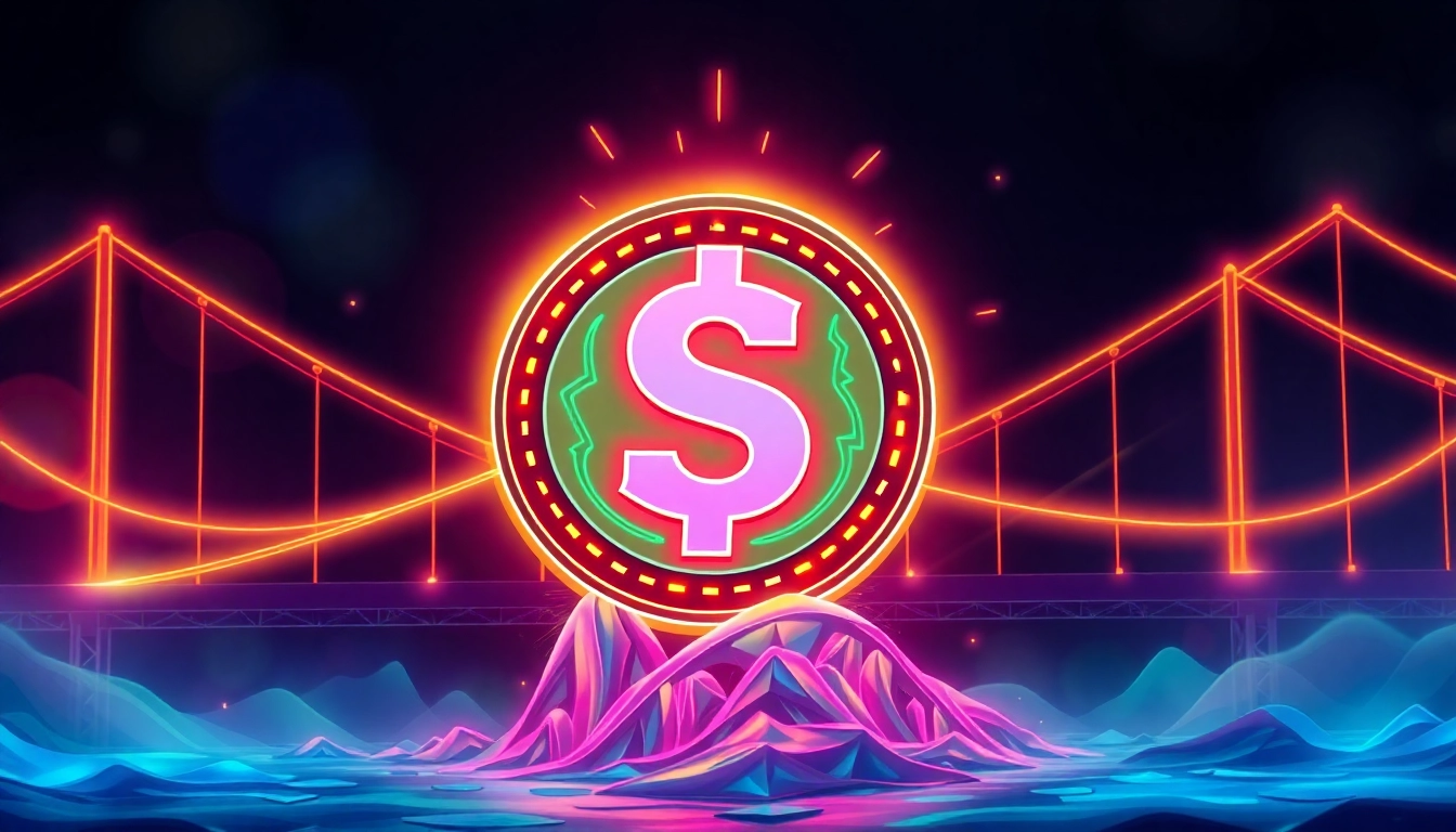Illustration of APORK Tokens with GambleFi gameplay and multi-chain bridges representing growth